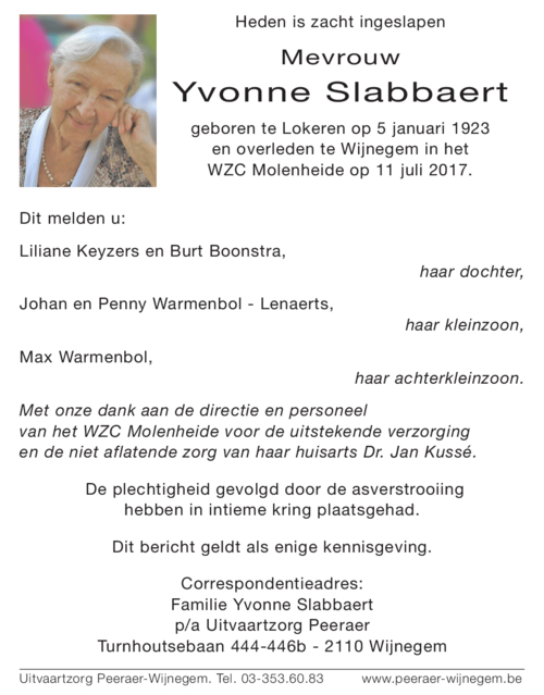 Yvonne Slabbaert