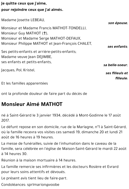 Aimé MATHOT