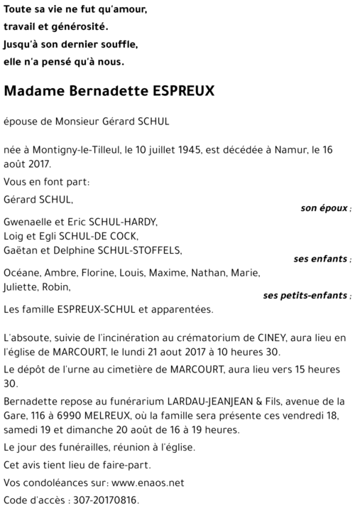 Bernadette ESPREUX