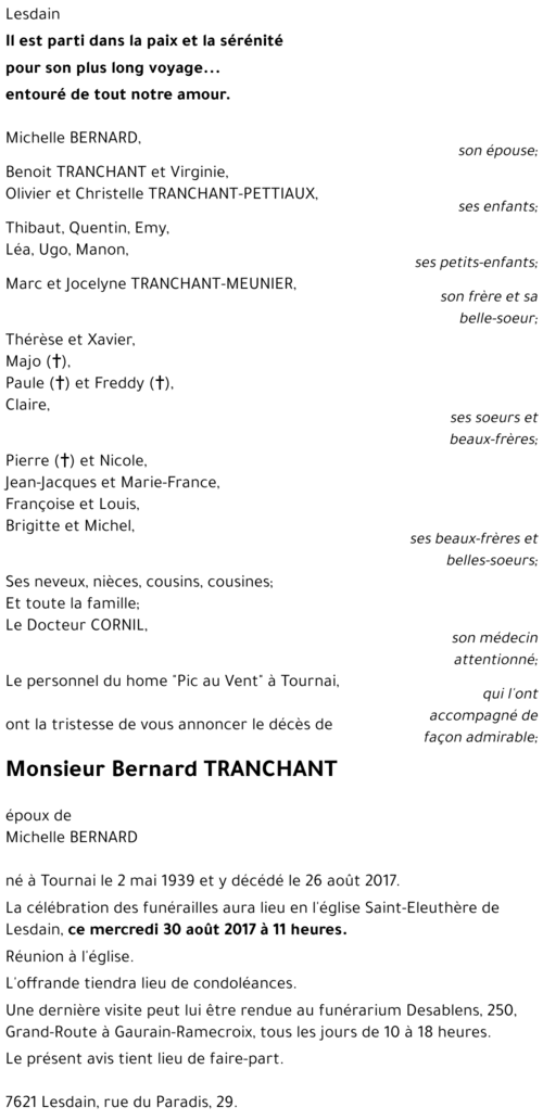 Bernard TRANCHANT