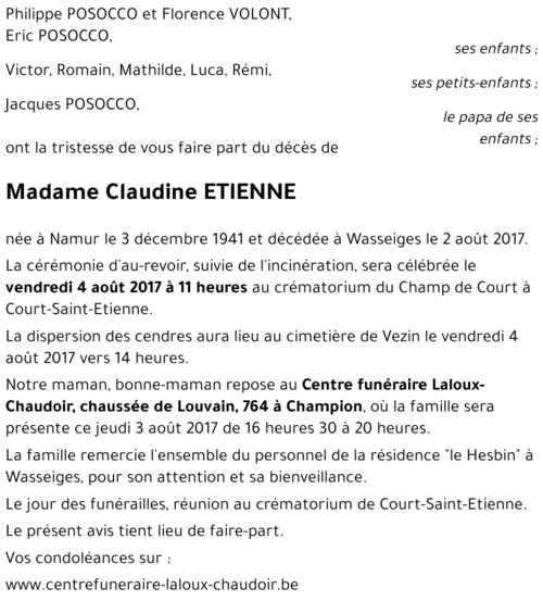 Claudine ETIENNE