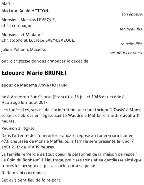 Edouard-Marie BRUNET
