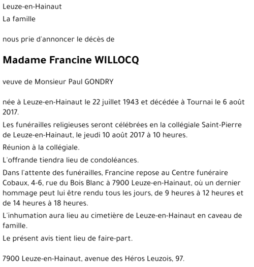 Francine Willocq