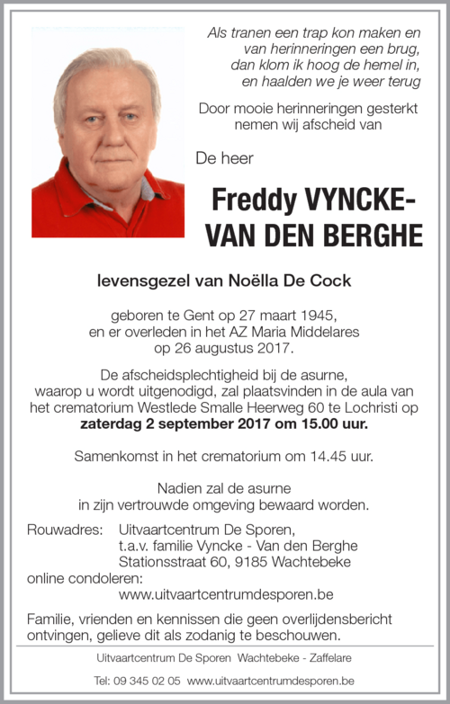 Freddy Vyncke-Van den Berghe