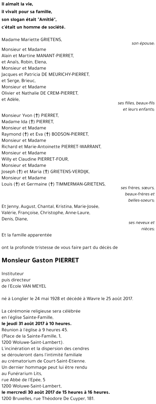 Gaston PIERRET