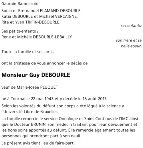 Guy DEBOURLE