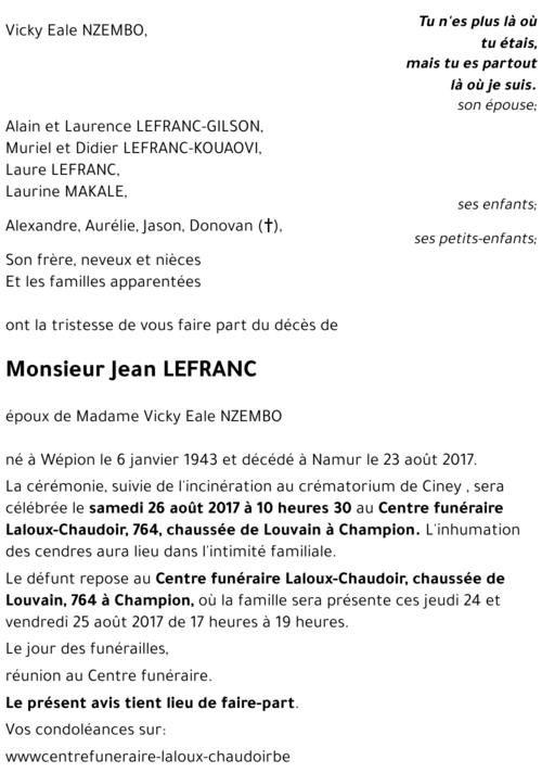Jean LEFRANC