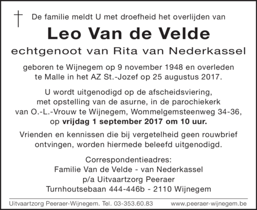 Leo Van de Velde