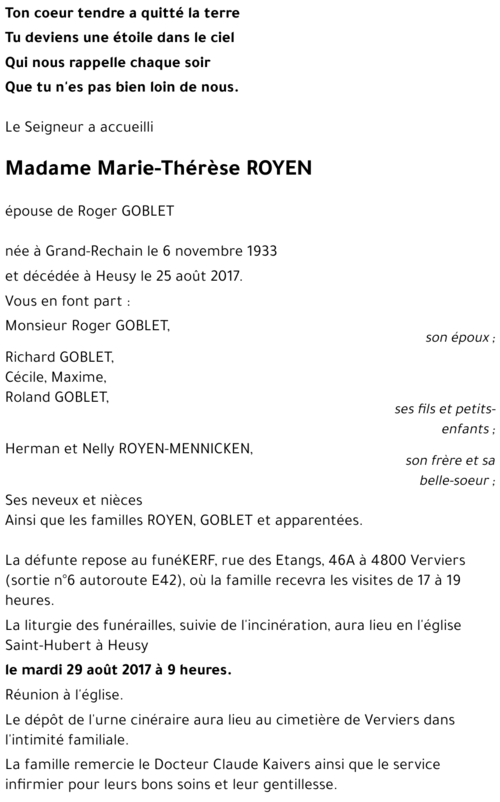 Marie-Thérèse ROYEN
