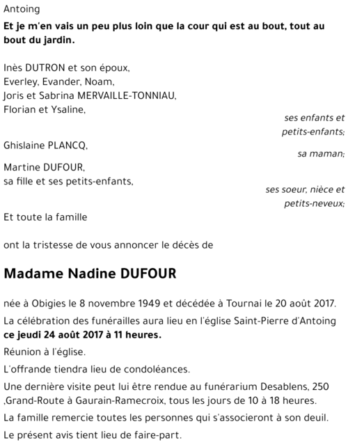 Nadine DUFOUR