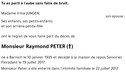 Raymond PETER