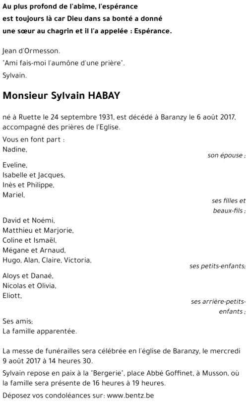 Sylvain HABAY