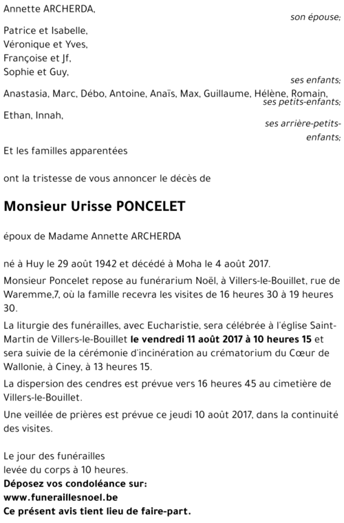 Urisse PONCELET