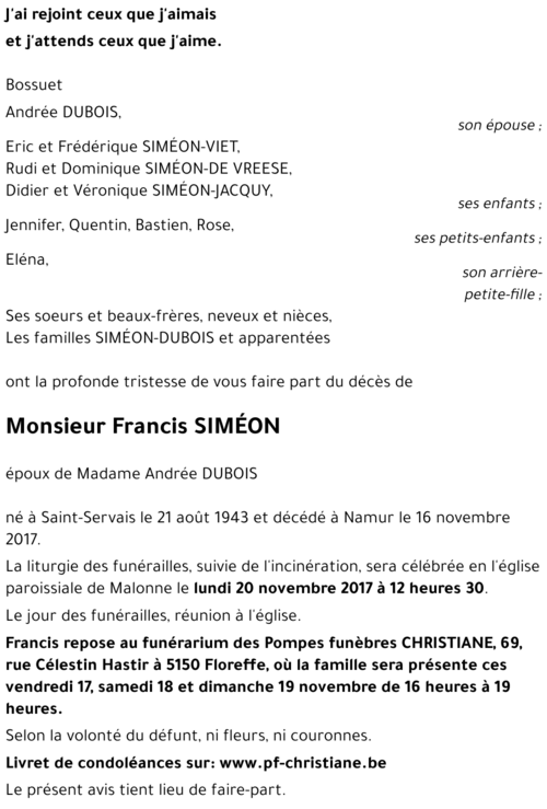 Francis SIMEON