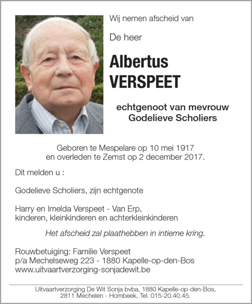 Albertus VERSPEET