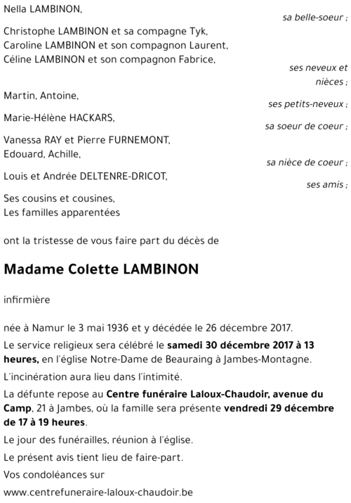 Colette LAMBINON