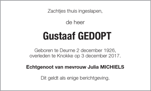 Gustaaf Gedopt