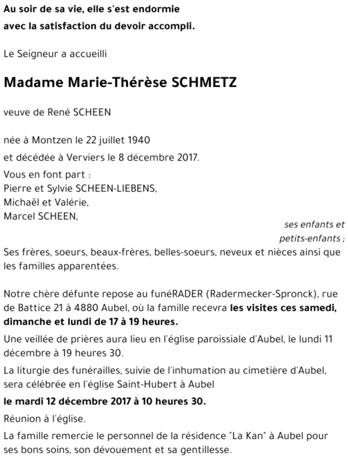 Marie-Thérèse SCHMETZ