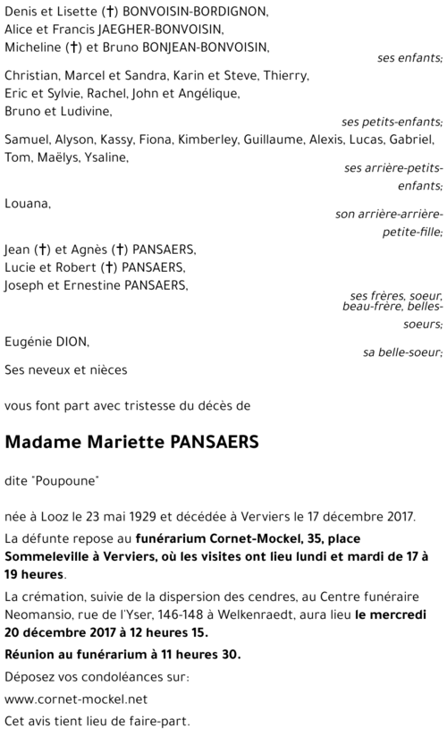 Mariette PANSAERS
