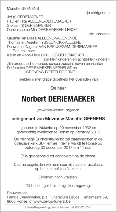 Norbert Deriemaeker