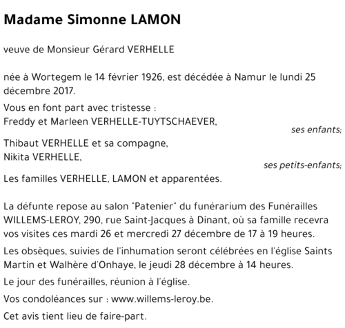 Simonne LAMON