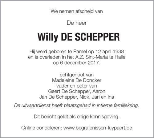 Willy De Schepper