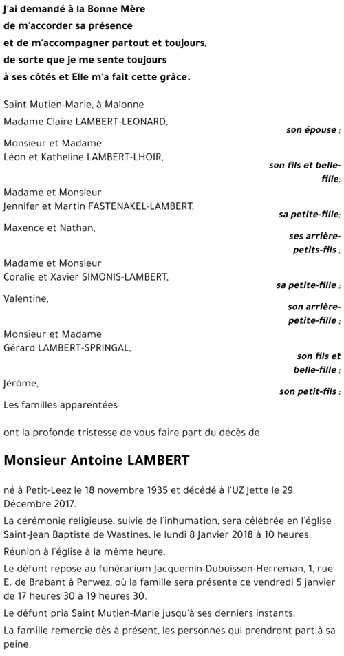 Antoine LAMBERT