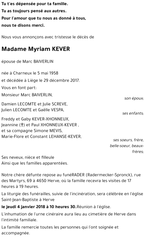 Myriam KEVER