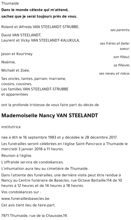 Nancy VAN STEELANDT