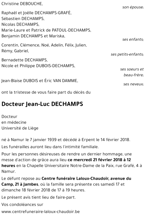 Jean-Luc DECHAMPS