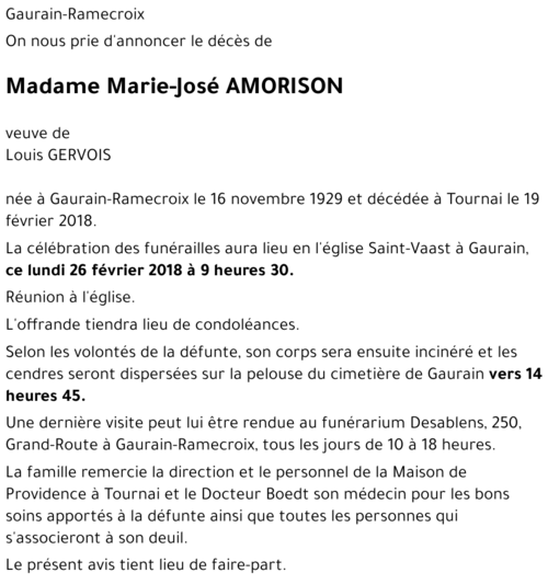 Marie-José AMORISON