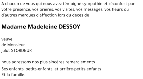 Madeleine DESSOY
