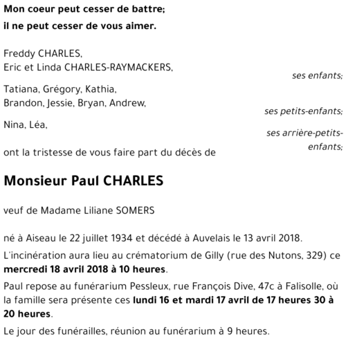 CHARLES Paul