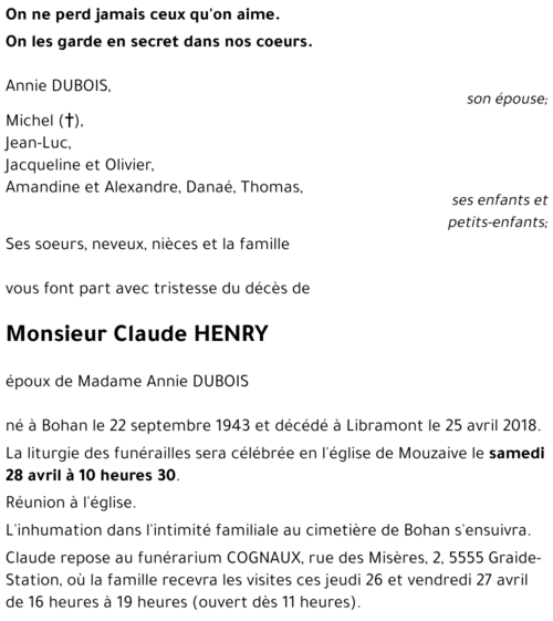 Claude HENRY