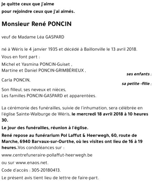 René PONCIN