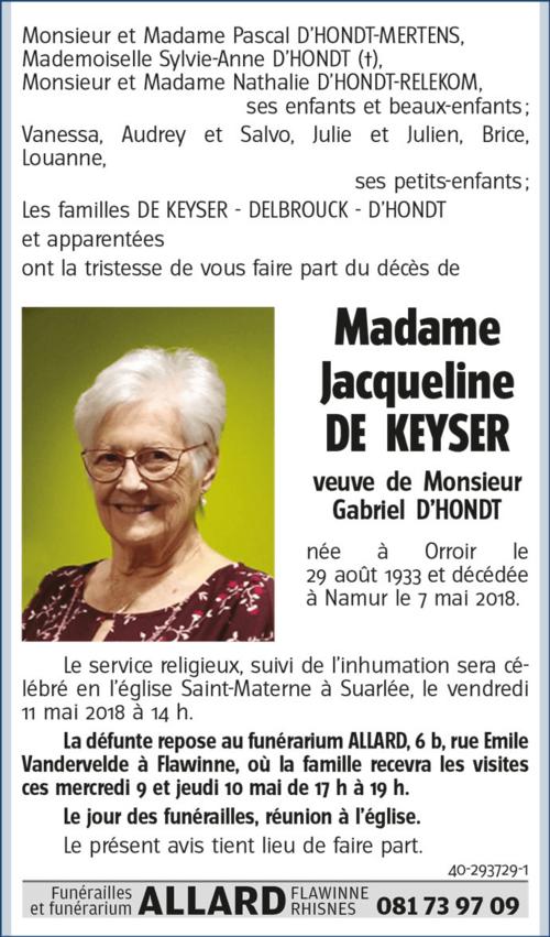 Jacqueline De Keyser