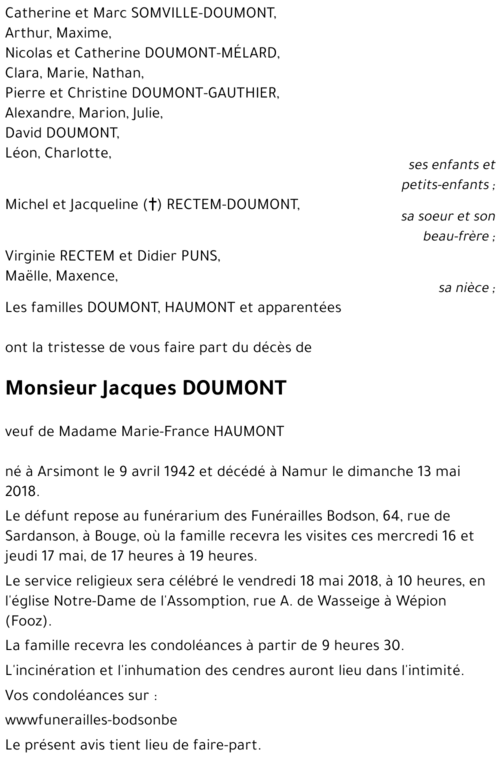 Jacques DOUMONT