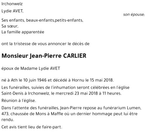 Jean-Pierre CARLIER