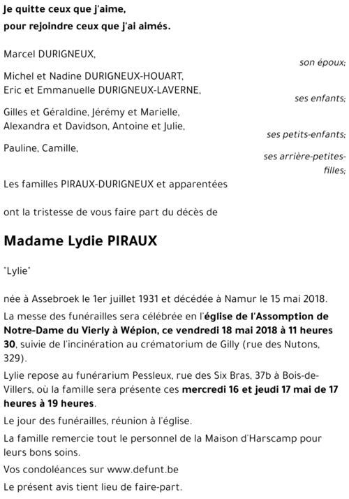 Lydie PIRAUX