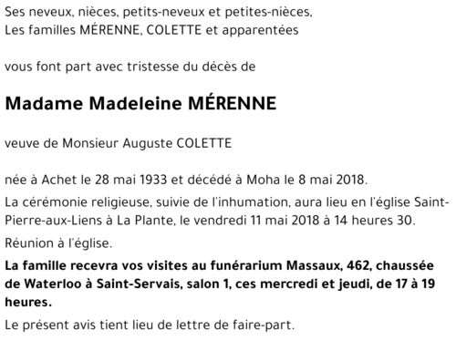 Madeleine MÉRENNE