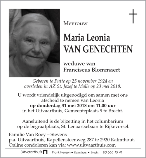 Maria Leonia Van Genechten