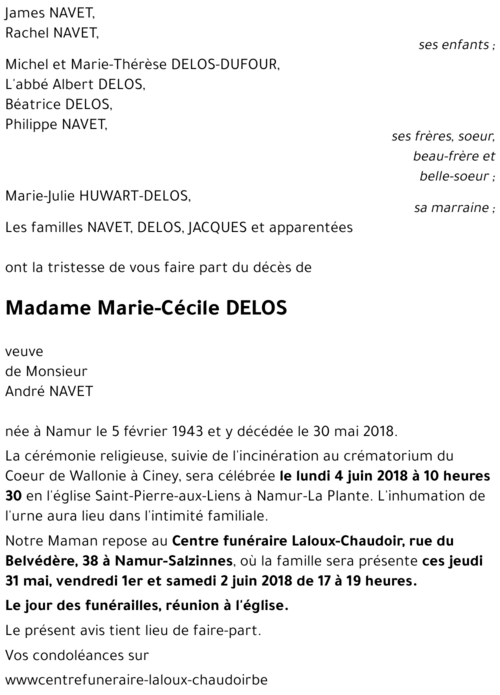 Marie-Cécile DELOS
