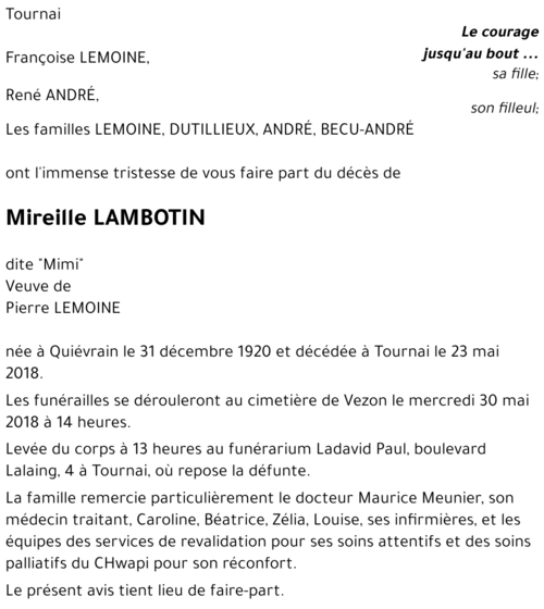 Mireille LAMBOTIN