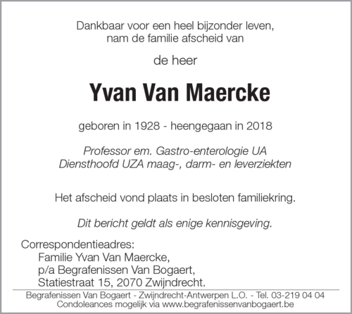 Yvan Van Maercke