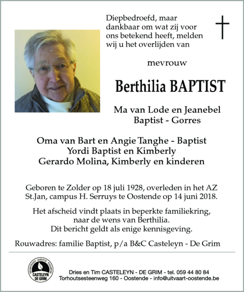Berthilia Baptist