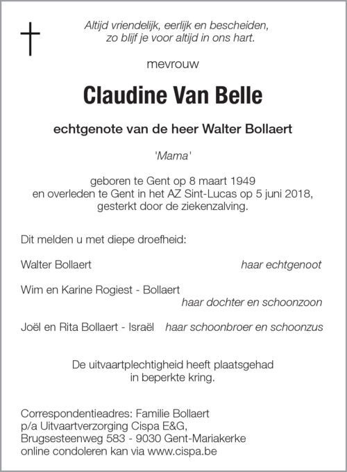 Claudine Van Belle