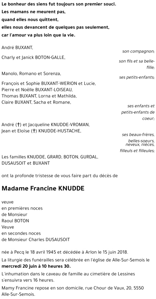 Francine KNUDDE