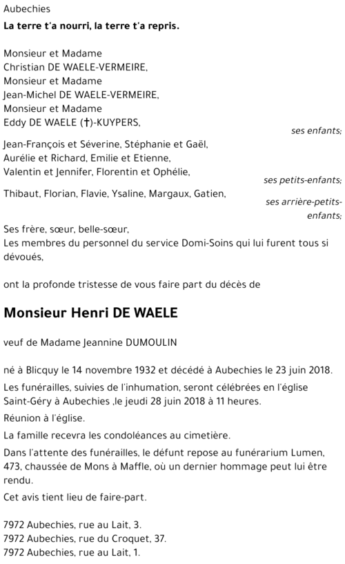 Henri DE WAELE