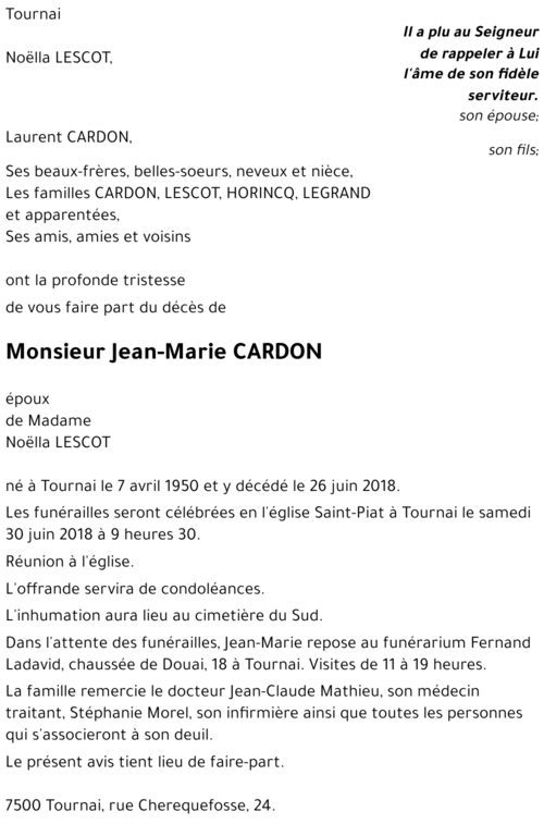 Jean-Marie CARDON