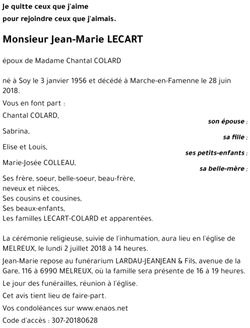 Jean-Marie LECART